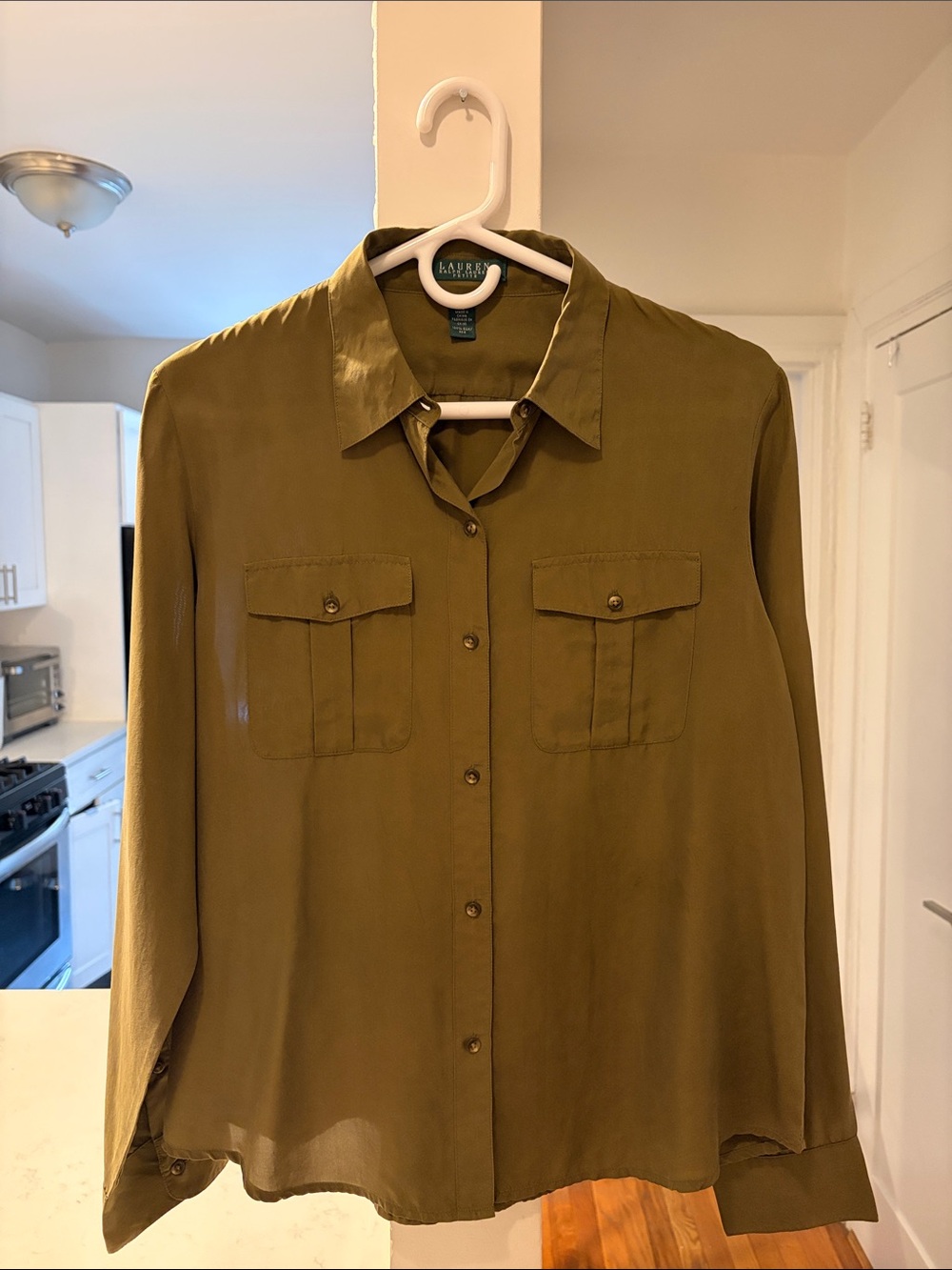 Lauren Ralph Lauren Olive Green Button-Up Shirt